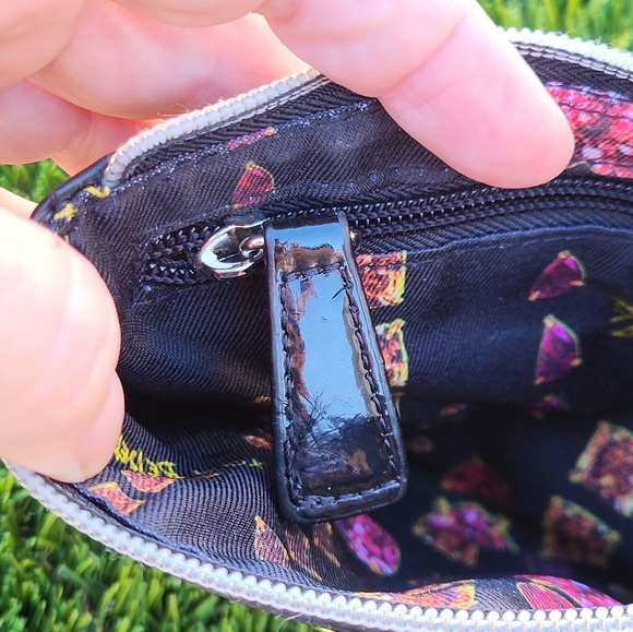 Betsy Johnson Logo Silver Metallic Clutch. - Picture 10 of 14